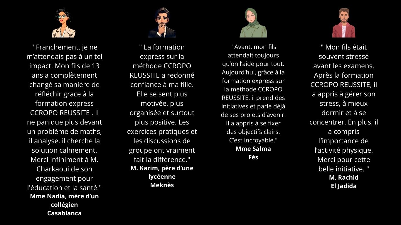 Ils sont tous pour une réussite globale et durable de leurs enfants